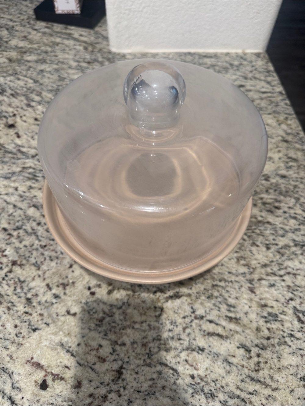 Hearth & Hand Pink Glass Dome Cake Stand